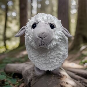Jellycat London Sheep Fluffy Cream Color Fleece Plush Animal Toy 14" Retired